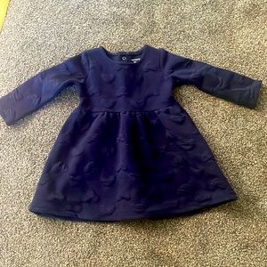 Carters navy blue dress with hearts